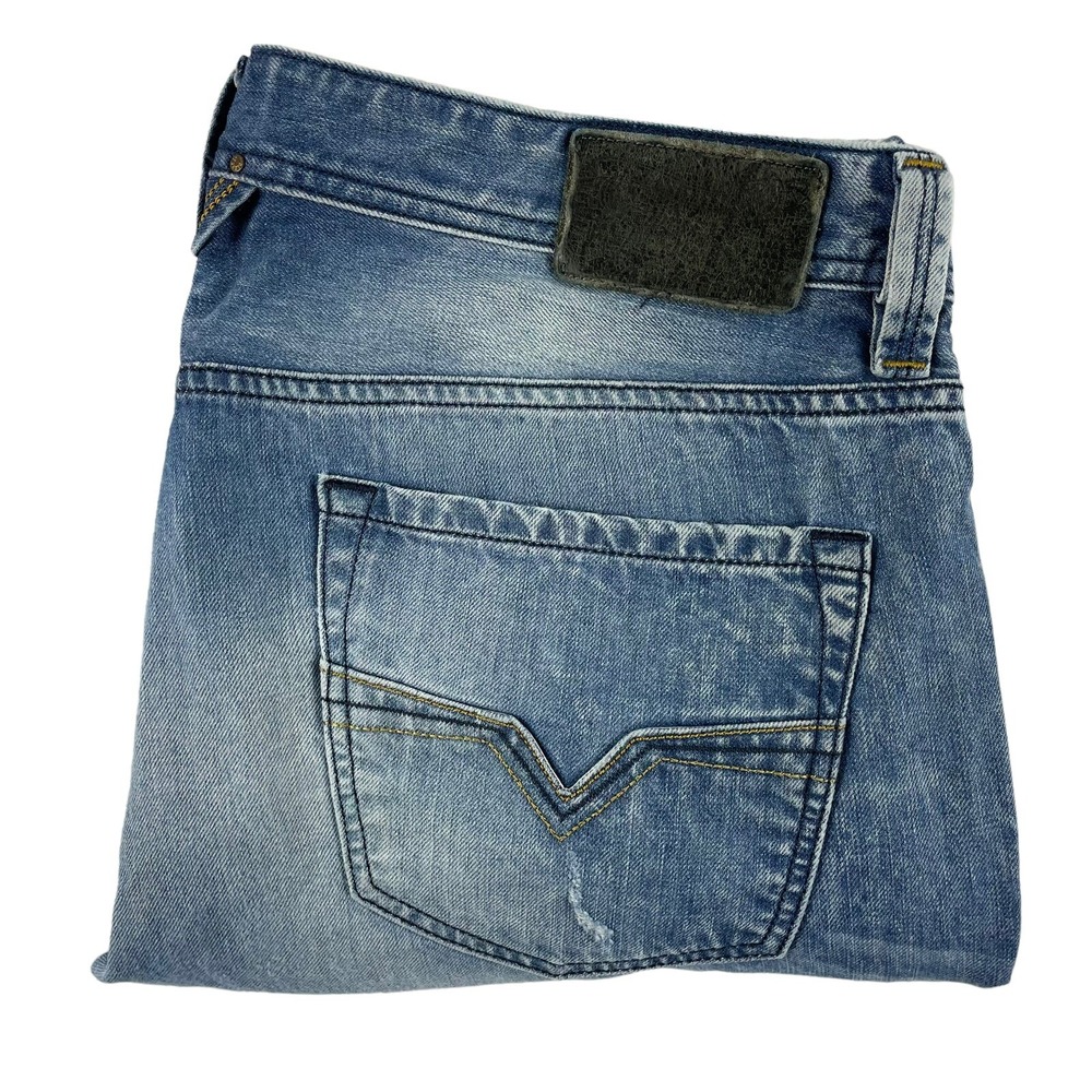 Diesel Larkee Regular Straight Distressed Light Wash Jeans 36x28 0888J